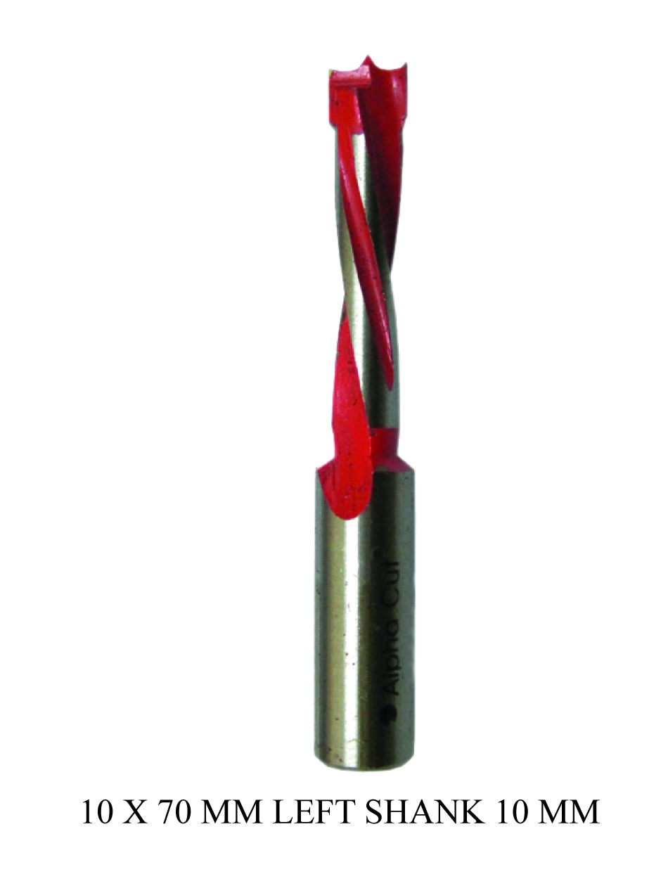 ALPHA CUT DOWEL DRILL BIT BP 10 X 70MM LEFT