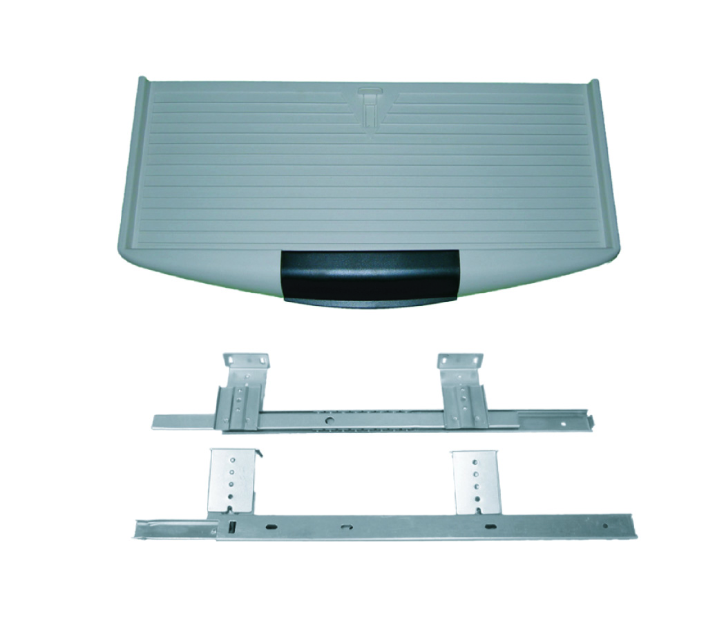 KEYBOARD TRAY WITH ZINC SLIDE KB801 D.GREY