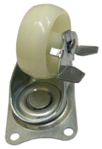 WHITE CASTER WHEEL SWV TYPE WITH PLATE WB 40MM