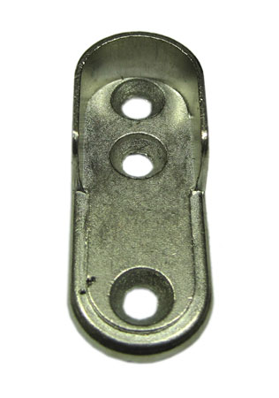 OVAL PIPE BRACKET NICKEL