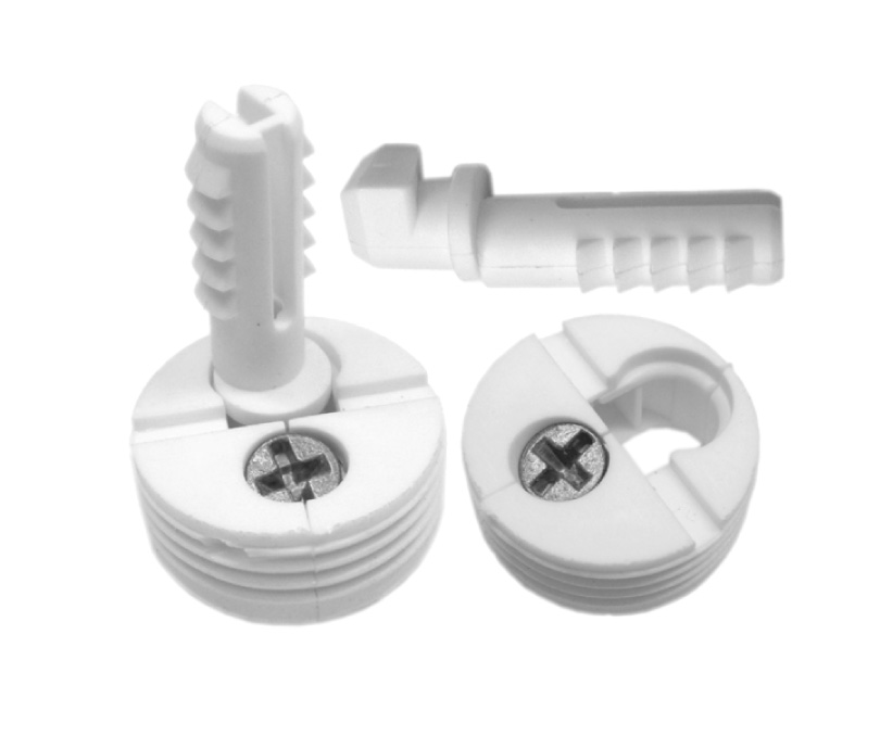 PVC K/D FITTING 25MM COMPLETE WHITE