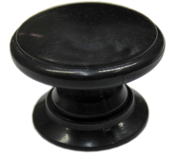 PVC ROUND FLAT KNOB 304 BLACK