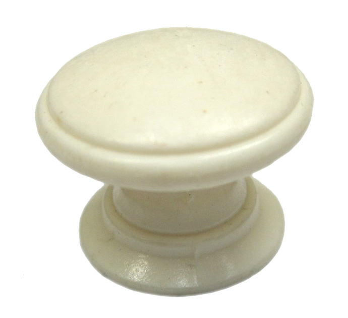 PVC ROUND FLAT KNOB 304 WHITE