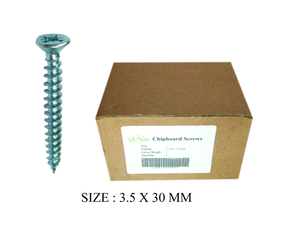 CHIPBOARD SCREW 3.5X30MM 1000PCS BOX