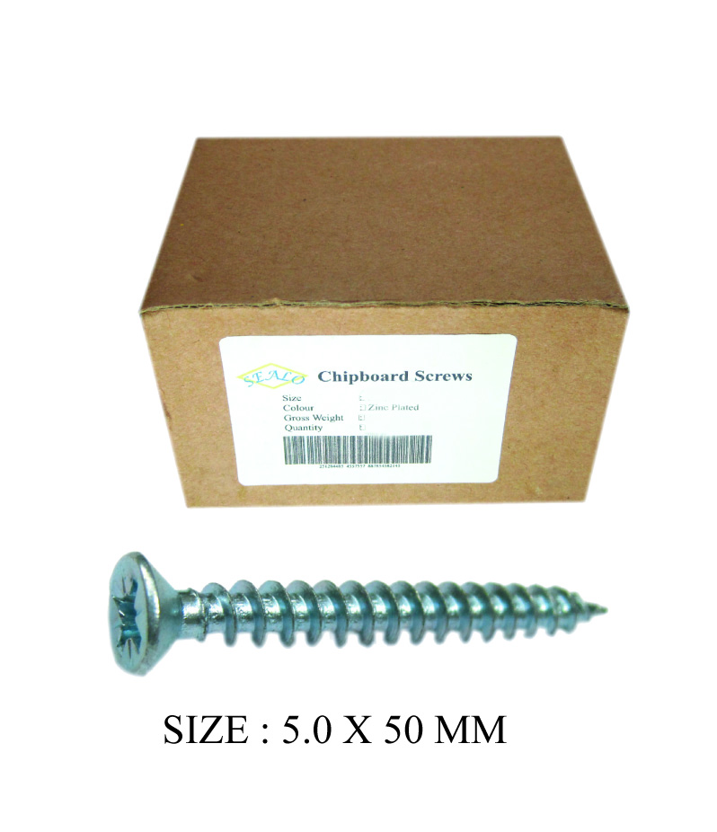 CHIPBOARD SCREW 5.0X50MM 250PCS BOX