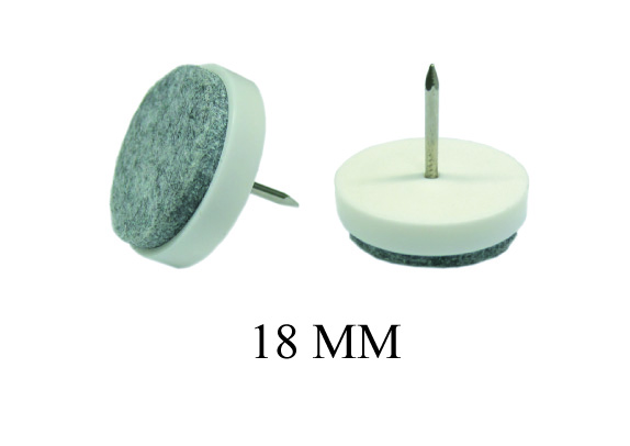 PS NAIL WITH FELT 18MM K68 WHITE IQ01