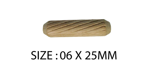 WOODEN DOWEL SPR 06 X 25MM IH01