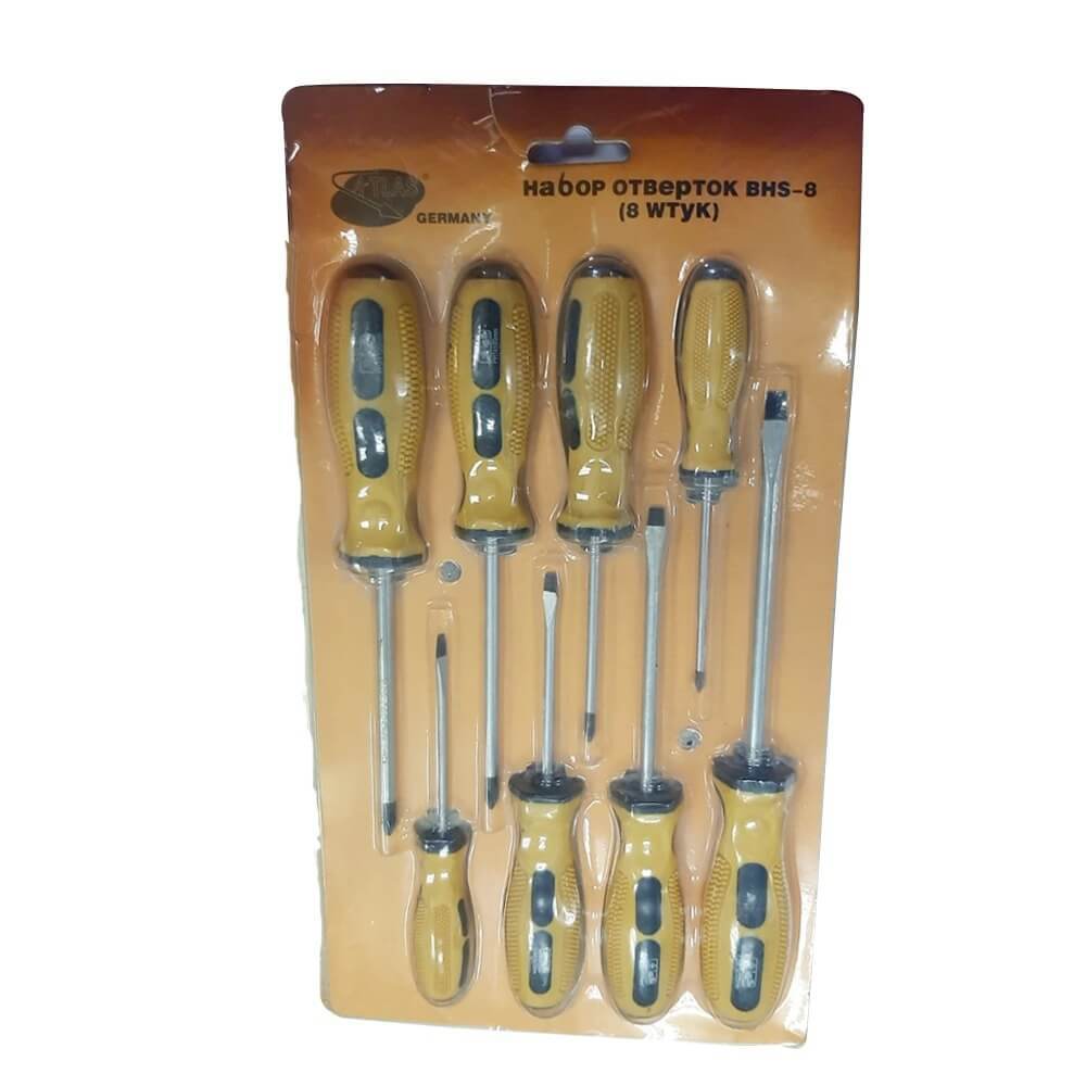 SCREWDRIVER YELLOW 8PCS SET