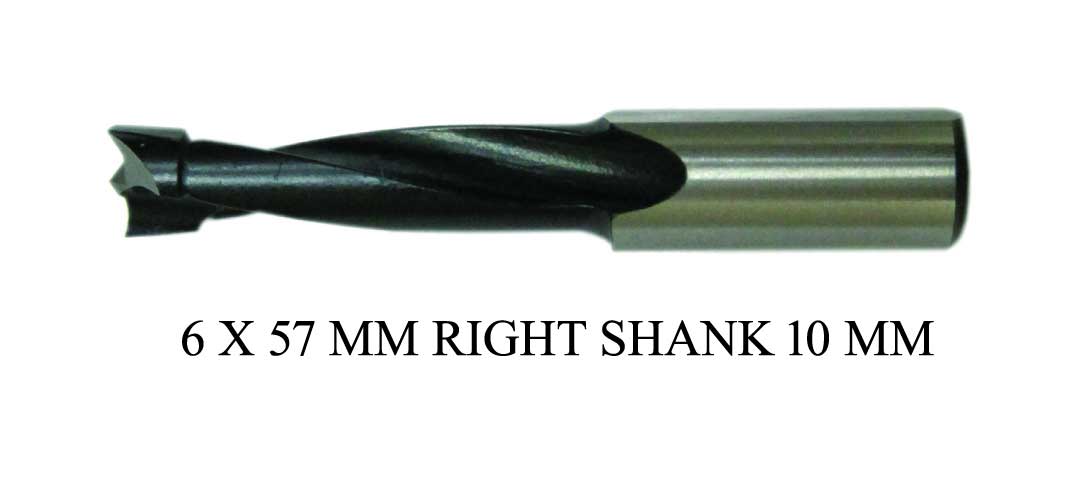 ALPHA CUT DOWEL DRILL BIT BP 6 X 57MM RIGHT