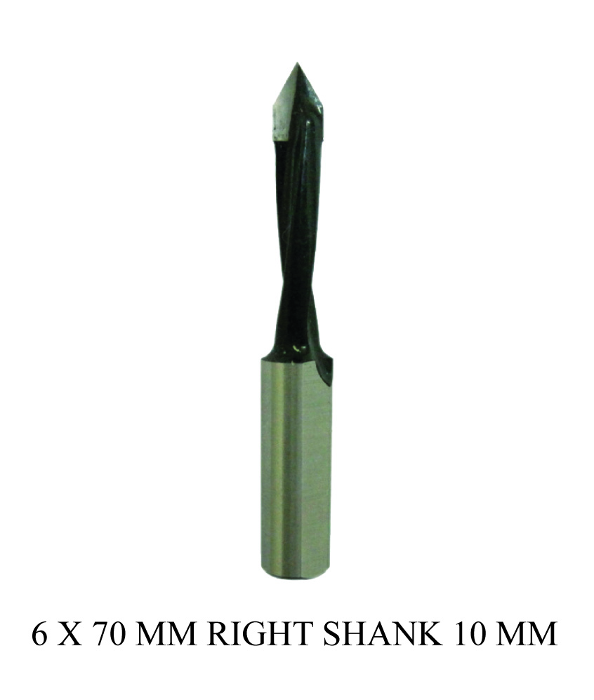 PRESINO DOWEL DRILL BIT  V  TYPE 6 X 70MM RIGHT