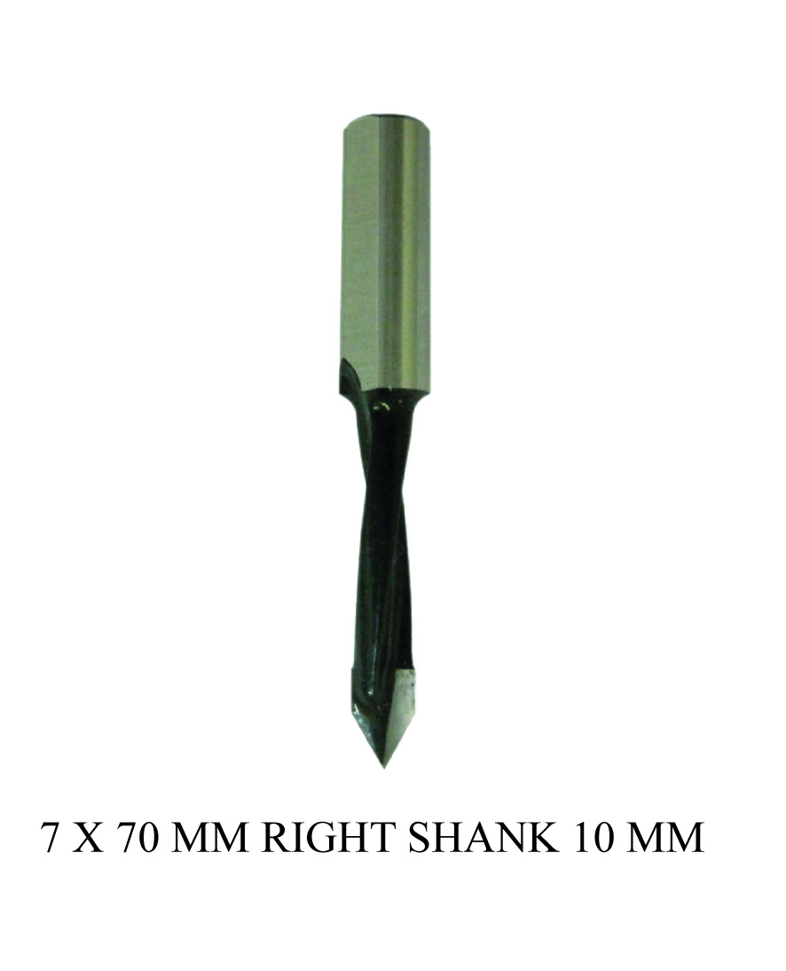 PRESINO DOWEL DRILL BIT  V  TYPE 7 X 70MM RIGHT