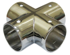 CHROME PIPE FITTINGS CROSS 25MM