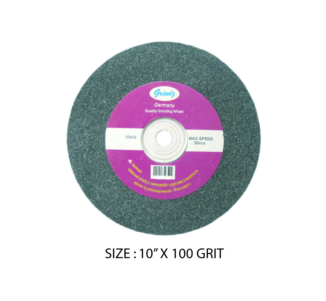 GRINDZ GRINDING WHEEL GREY 10 Inch A 100