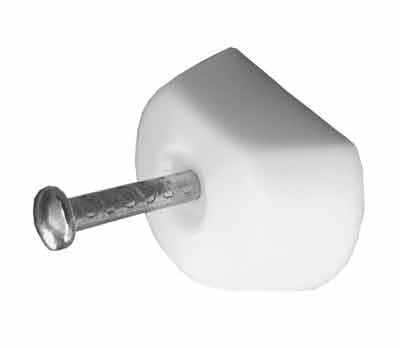 SHELF SUPPORT NAIL TYPE WHITE