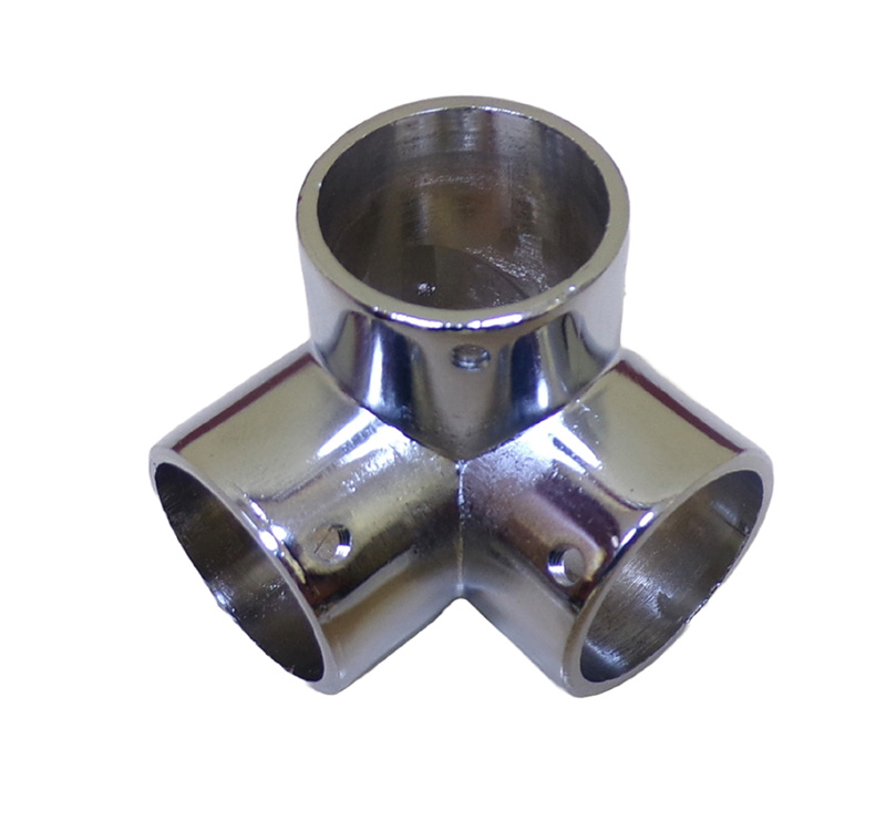 CHROME PIPE FITTINGS 3-WAY 25MM