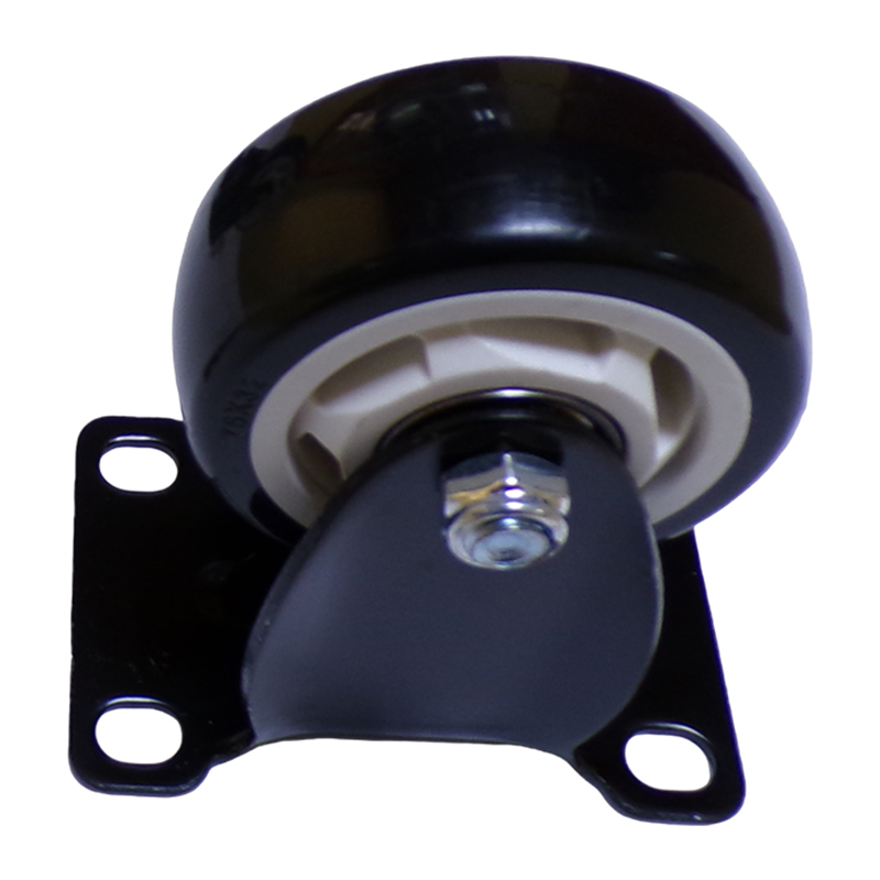 CASTER WHEEL HD BLACK 75MM TYPE FIX