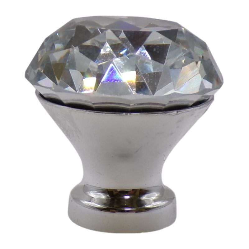 CRYSTAL KNOB 30MM CHROME