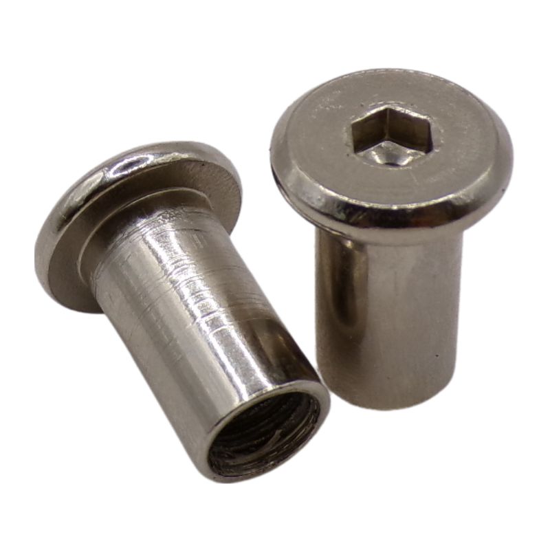 STEEL CONNECTING NICKEL NUT HEX 8MM